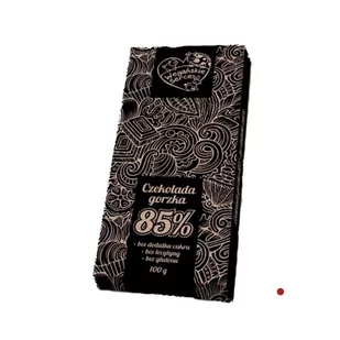 Wegańskie Serce Czekolada Wegańska Gorzka 85% 100g - Wegańskie Serce - Czekolada - miniaturka - grafika 1