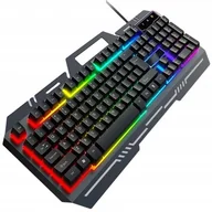 Zestawy myszka + klawiatura - KLAWIATURA MECHANICZNA GAMINGOWA RGB DO KOMPUTERA - miniaturka - grafika 1