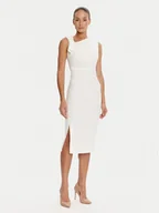 Sukienki - Rinascimento Sukienka koktajlowa CFC0125330003 Biały Slim Fit - miniaturka - grafika 1
