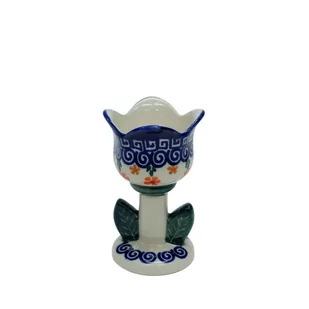 Ceramiczny świecznik tulipan Ceramika Bolesławiec - Świeczniki Ceramiczny świecznik tulipan Ceramika Bolesławiec - Świeczniki - miniaturka - grafika 1