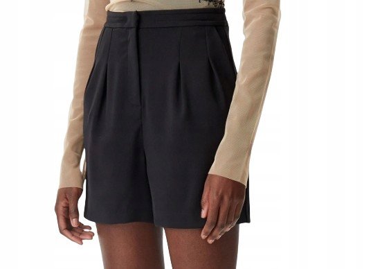 PATRIZIA PEPE CZARNE ELEGANCKIE SZORTY Z WYSOKIM STANEM 42 I1B