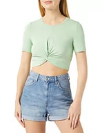 Koszulki i topy damskie - Noisy may Damski t-shirt Nmtwiggi S/S Top S, Quiet Green, XL - miniaturka - grafika 1