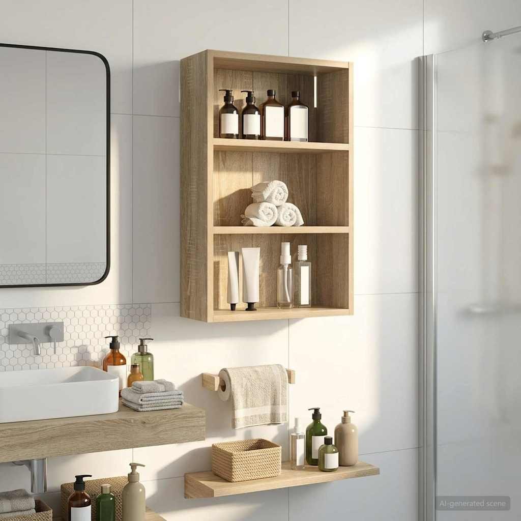vidaXL vidaXL Szafka ścienna łazienkowa z półką Dąb Sonoma 40 x 16 x 62,5 cm