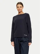 Bluzy damskie - Tommy Hilfiger Bluza UW0UW05583 Granatowy Regular Fit - miniaturka - grafika 1