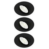 Oprawy, klosze i abażury - Oprawa stropowa oczko Bama 3 szt. GU10 czarny Inspire - miniaturka - grafika 1