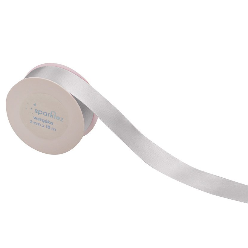 SPARKLEZ Wstążka srebrna 2cm 10m