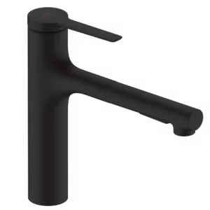 HANSGROHE 74822670 Zesis M33 Jednouchwytowa bateria kuchenna 160, metalowa wyciągana wylewka, 2jet Czarny Matowy - Baterie kuchenne - miniaturka - grafika 1