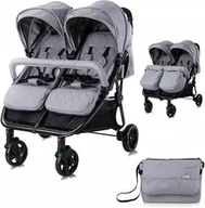 Wózki dziecięce - Vežimėlis dvynukams Lorelli Duo, Cool Grey - miniaturka - grafika 1