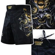 Kimona, stroje i obuwie - Krótkie Spodenki Męskie Treningowe Ground Game Mma Oni Samurai Czarne R. Xl - miniaturka - grafika 1