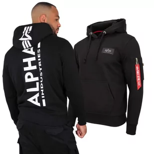 Bluza z kapturem Alpha Industries Back Print 178318 03 - Czarna - Odzież taktyczna i umundurowanie - miniaturka - grafika 1