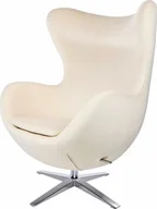 Fotele - Elior Beżowy fotel obrotowy do biura - Eggi 5X - miniaturka - grafika 1