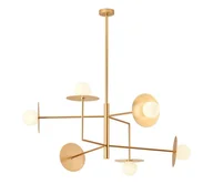 Lampy sufitowe - Redo 01-2733 - Żyrandol na drążku PLATO 6xG9/10W/230V zl. - miniaturka - grafika 1