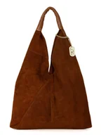 Torebki damskie - Anna Morellini Skórzany shopper bag "Eleonora" w kolorze jasnobrązowym - 40 x 31 x 2 cm - miniaturka - grafika 1