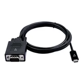 Adaptery i przejściówki - V7 V7UCVGA-2M adapter kablowy VGA (D-Sub) USB Type-C Czarny - miniaturka - grafika 1