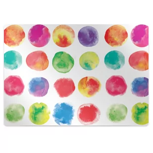 Podkładka pod krzesło obrotowe Malowane kropki 120x90 cm - Podnóżki, podpórki, podkładki - miniaturka - grafika 1