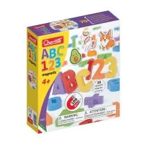Quercetti Magnetyczne ABC + 123 - - Zabawki interaktywne dla dzieci - miniaturka - grafika 1