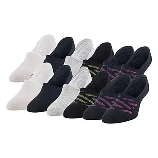 PEDS Damskie skarpety z zygzakiem No Show, Value Pack Liner, 12-pak na co dzień, różne czarne, szary wrzosowy, biały, rozmiar buta: 3-8 UK - Skarpetki damskie - miniaturka - grafika 1