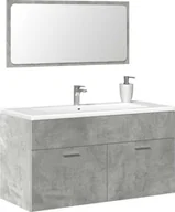 Szafki łazienkowe - vidaXL vidaXL Szafka łazienkowa z lustrem, szarość betonu - miniaturka - grafika 1