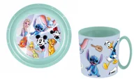Zestawy naczyń dla dzieci - Talerz plastikowy + KUBEK dla dzieci zestaw na jedzenie Disney BAJKI - miniaturka - grafika 1