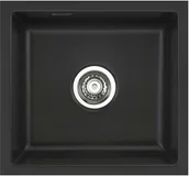 Zlewozmywaki - Zlewozmywak ceramiczny SYSTEMCERAM Mera 42 U Nigra Korek automatyczny 5301 02 - miniaturka - grafika 1