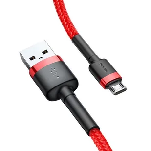 Baseus Cafule Cable wytrzymały nylonowy kabel przewód USB / micro USB QC3.0 2.4A 1M czerwony (CAMKLF-B09) - Kable USB - miniaturka - grafika 11