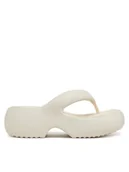 Klapki i japonki damskie - Melissa Japonki Melissa Free Fuzzy Platform Ad M 35875 Beżowy - miniaturka - grafika 1