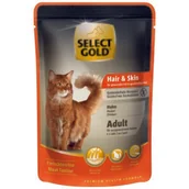Mokra karma dla kotów - SELECT GOLD Adult Włosy i Skóra 48x85 g - miniaturka - grafika 1
