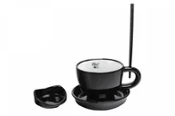 Filiżanki - Zestaw filiżanka do herbaty czarna saszetka first - miniaturka - grafika 1