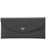 Portfele - DKNY Klasyczny portfel damski na co dzień Phoenix Flap Classic Wallet, czarny/srebrny, jeden rozmiar, swobodny portfel z klapką Phoenix Classic Wallet - miniaturka - grafika 1