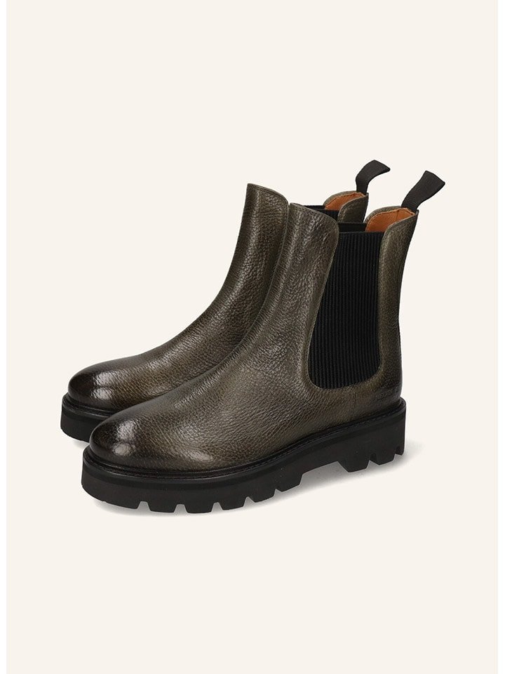MELVIN & HAMILTON Skórzane sztyblety w kolorze khaki