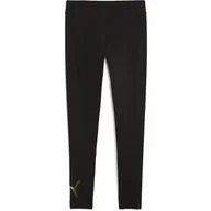 Spodnie sportowe damskie - Damskie legginsy ESS METALLIC PUMA Black Metallic Gold - miniaturka - grafika 1