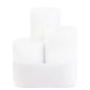 Pl Lino Blanco Świeca Glass Classic 3-Pack Walec - Świece Pl Lino Blanco Świeca Glass Classic 3-Pack Walec - Świece - miniaturka - grafika 1