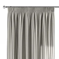 Zasłony - Dekoria Zasłona na taśmie marszczącej 1 szt. szaro białe pasy 1,5cm) 1szt 130 × 260 cm Quadro 300-136-12 - miniaturka - grafika 1