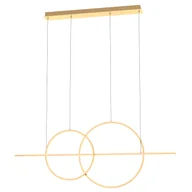 Lampy sufitowe - Geometryczna, złota, ledowa lampa wisząca MD7358-2A-3GT z serii CHOLET - miniaturka - grafika 1