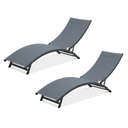 Leżak ogrodowy STAR Dark Grey 2 szt - Focus Garden