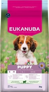 EUKANUBA Puppy Small/Medium Lamb & Rice - sucha karma dla psa - 3kg