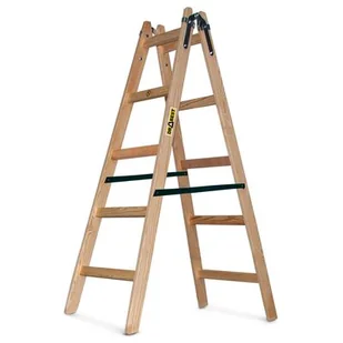 DRABEST Drabina drewniana malarska 2x5 stopniowa 150 kg - Drabiny - miniaturka - grafika 1