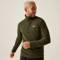 Bluzy męskie - Regatta Męski Polar z Suwakiem Montes Nephrite Green Black, Rozmiar: L - miniaturka - grafika 1