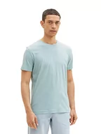 Koszulki męskie - TOM TAILOR Męski T-shirt 1038664, 30463-Dusty Mint Blue, M, 30463 – Dusty Mint Blue, M - miniaturka - grafika 1