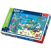 Puzzle - Trefl, puzzle, Smerfy, Pod wodą, 100 el. - miniaturka - grafika 1