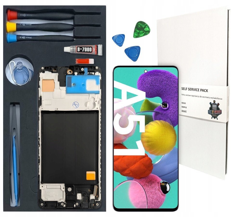 WYŚWIETLACZ LCD DO SAMSUNG GALAXY A51 4G INCELL RAMKA ZESTAW WYMIANA A505