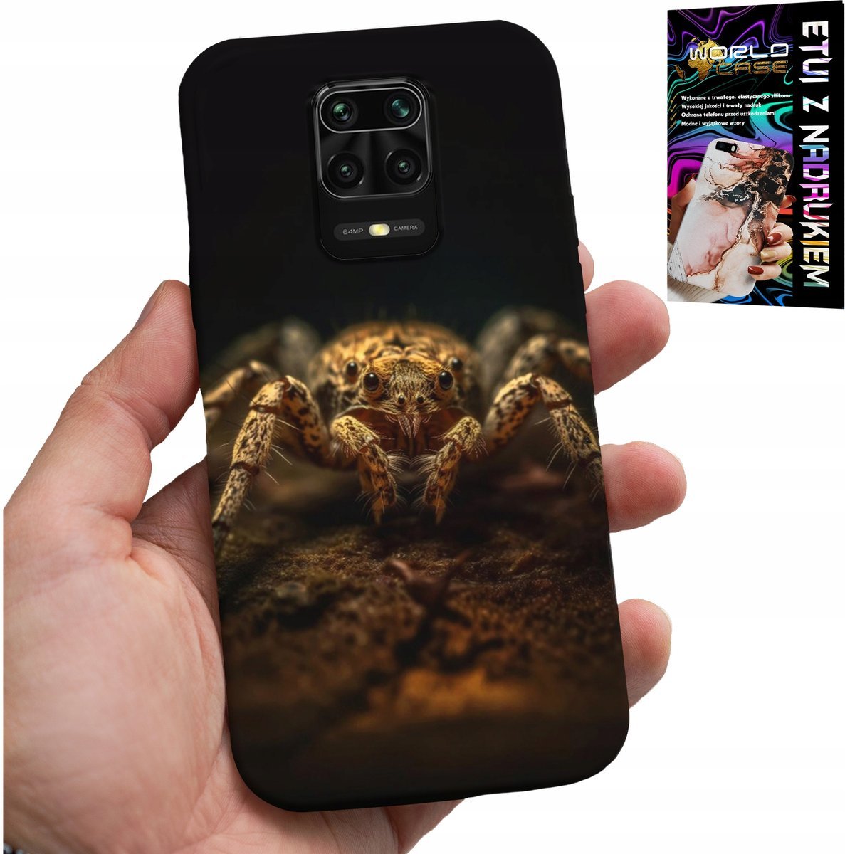 ETUI DO XIAOMI NOTE 9 PRO / 9S - PAJĄK PTASZNIK PAJĄKI PAJĘCZAKI CASE