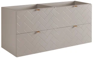 Kaszmirowa szafka wisząca 120 cm pod 2 umywalki Z3-D97 - Szafki łazienkowe - miniaturka - grafika 1