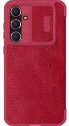 Nillkin Etui Qin Pro Leather z klapką do Galaxy S23 FE, czerwone - Etui i futerały do telefonów - miniaturka - grafika 1