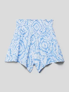 Spodnie i spodenki dla dziewczynek - Szorty z czystej wiskozy ze wzorem na całej powierzchni - grafika 1