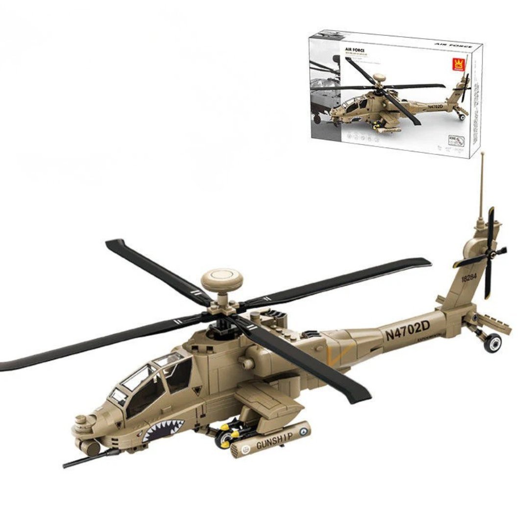 Klocki Wange 4007 - Śmigłowiec AH-64 Apache, 257 elementów