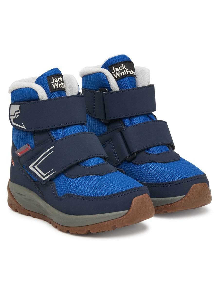 JACK WOLFSKIN ZIMOWE ŚNIEGOWCE DZIECIĘCE GRANATOWE NA RZEPY 40 6AA