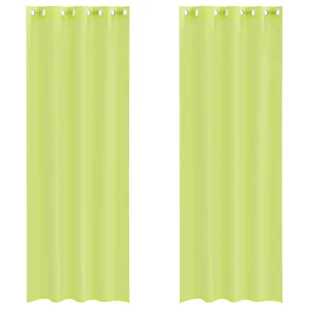 vidaXL Zasłony woalowe z przelotkami 2 szt. Jabłko zielone 140x300 cm - Zasłony - miniaturka - grafika 1