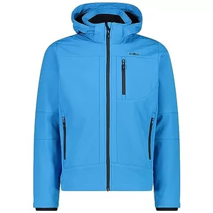 CMP męska kurtka Softshell z odpinanym kapturem, River-czarny, 46 - Kurtki męskie - miniaturka - grafika 1