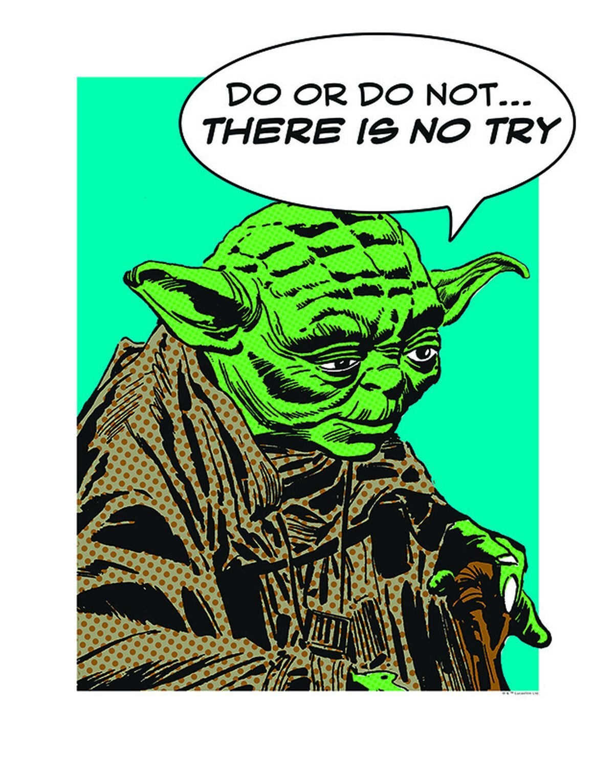 Disney plakat Star Wars Classic Comic Cytat Yoda wielokolorowym - 611680 - 40 x 50 cm